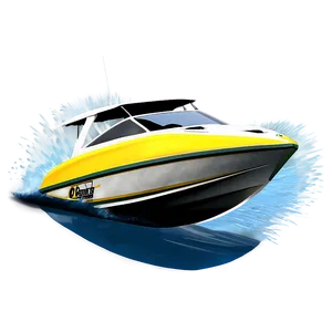 Speed Boat Wakeboarding PNG 06282024