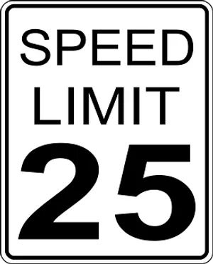 Speed Limit25 Sign PNG image