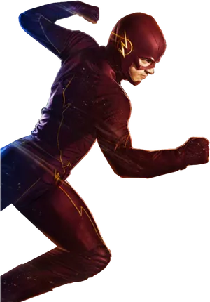 Speeding Superheroin Red Suit