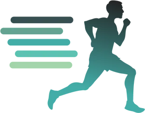 Speedy Silhouette Runner PNG image