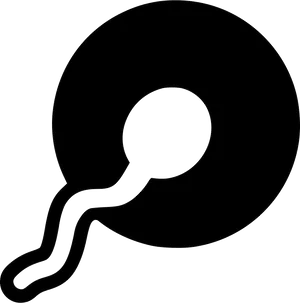 Sperm Cell Silhouette Graphic PNG image