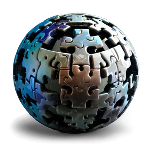 Spherical Puzzle Ball Png 05242024 PNG image