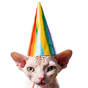 Sphynx Cat Birthday Party Hat PNG Uxq44 PNG