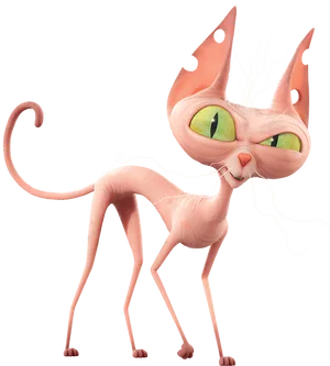 Sphynx Cat Cartoon Character PNG image
