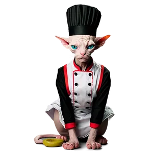 Sphynx Cat Chef Cooking Master PNG 29