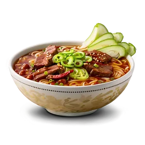 Spicy Beef Ramen Bowl PNG Kmc PNG