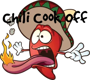 Spicy Chili Cookoff Cartoon PNG image