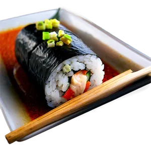 Spicy Crab Sushi Roll PNG Wfs44 PNG