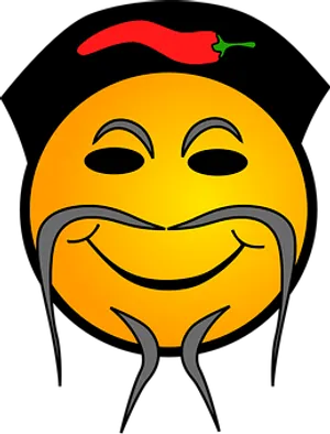 Spicy Hot Smiley Face PNG image