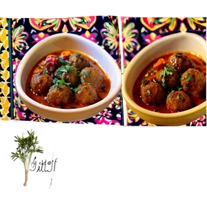 Spicy Meatballsin Tomato Sauce PNG