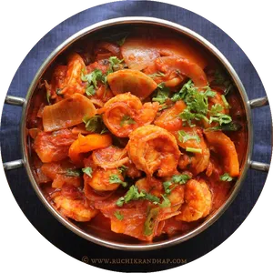 Spicy Prawn Curry Dish PNG image