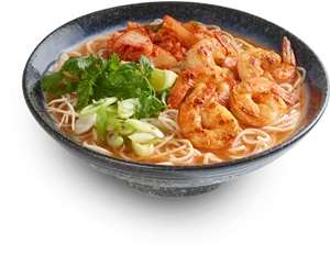 Spicy Prawn Noodle Soup PNG image