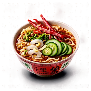 Spicy Ramen Noodles PNG 05242024