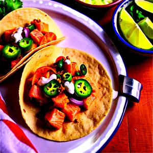Spicy Salmon Tacos Png 98 PNG image