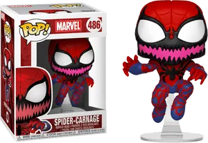 Spider Carnage Funko Pop Figure PNG image