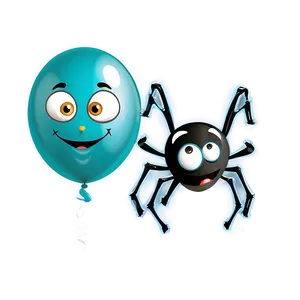 Spider Cartoon With Balloon Png 06272024 PNG image