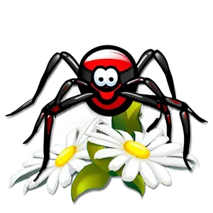 Spider Cartoon With Flower Png 50 PNG image