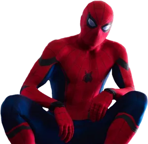 Spider Man Crouching Pose PNG image