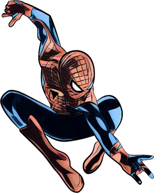 Spider Man_ Swinging_ Action PNG image