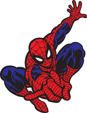 Spider Man_ Swinging_ Action PNG image