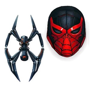 Spider Robotand Mask Illustration PNG image