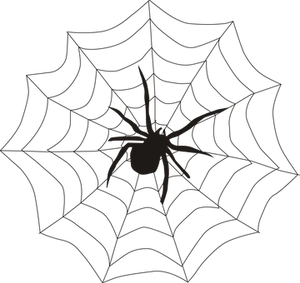 Spider Silhouetteon Web PNG image
