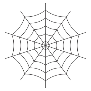 Spider Web Silhouetteon Black Background