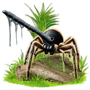 Spider_with_ Gun_for_ Legs_ Artwork PNG image