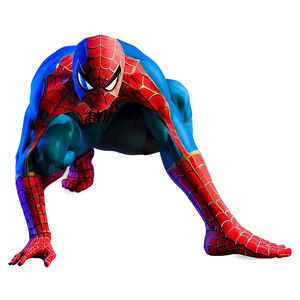Spiderman Crouching Transparent PNG 05262024