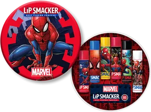 Spiderman Lip Smacker Collection PNG image