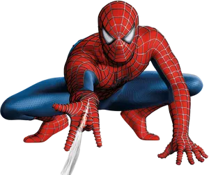 Spiderman Web Slinging Action PNG image