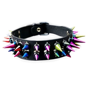 Spiked Choker In Bright Colors PNG 40 PNG