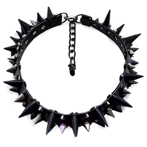 Spiked Choker In Matte Black PNG Suy30 PNG