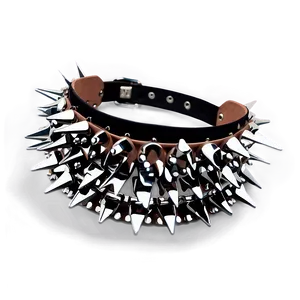 Spiked Choker In Metallic Finish PNG 11