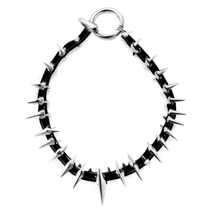 Spiked Choker With Lock Pendant PNG 33