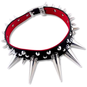 Spiked Choker With Velvet Band PNG Dpb