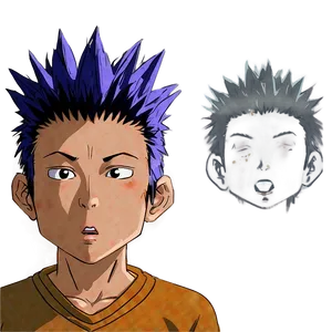 Spiky Hair Anime Character PNG Snx10 PNG