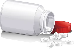 Spilled Pill Bottle Graphic PNG image