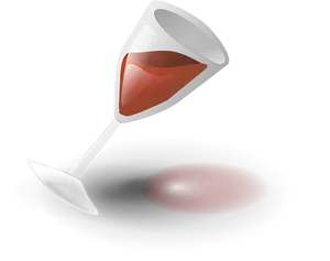 Spilled Red Wine Glass