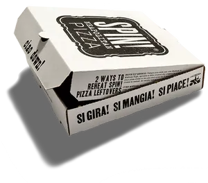Spin Pizza Box Design PNG image