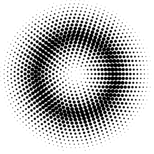 Spiral Dot Illusion Pattern PNG