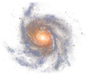 Spiral Galaxy Core Glow PNG image