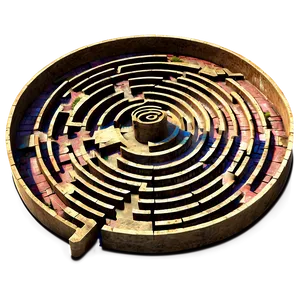 Spiral Labyrinth Maze PNG 05232024