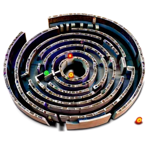 Spiral Labyrinth Maze PNG 1
