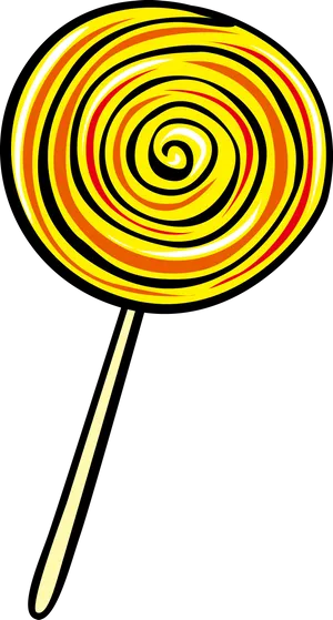 Spiral Lollipop Illustration PNG