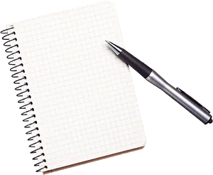 Spiral Notebookand Pen PNG image