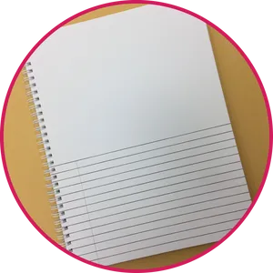 Spiral Notebookon Desk PNG image