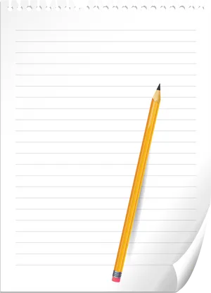 Spiral Notebookwith Pencil PNG image
