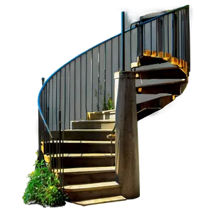 Spiral Staircase In Garden PNG 84
