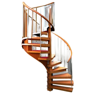 Spiral Staircase With Landing Png 9 PNG image